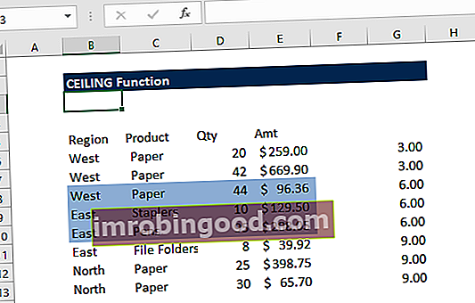 Exceli lagede funktsioon - näide 2