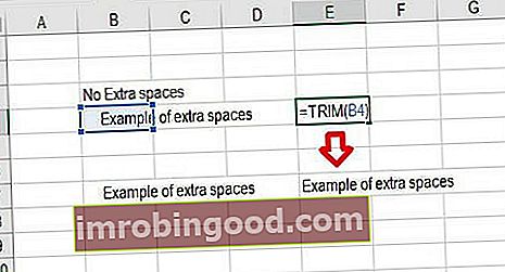Täiustatud Excel - TRIM