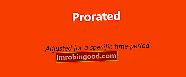Mida tähendab Prorated?