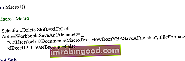 Padomi VBA rakstīšanai programmā Excel - izmantojiet makro