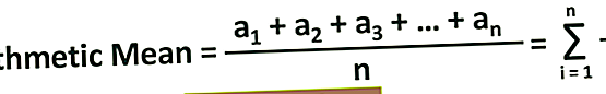 Aritmētiskais vidējais - formula