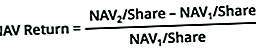 NAV Return Formula käyttäen osakekohtaista nettoarvoa