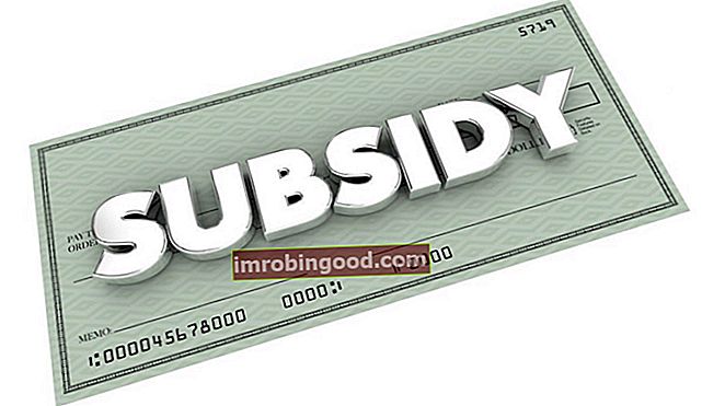 Subsiidium - tšeki pilt, millele on kirjutatud toetus
