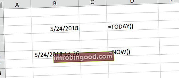 Excel Nykyinen päivämäärä ja aika