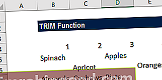 ТРИМ функција - Пример 3