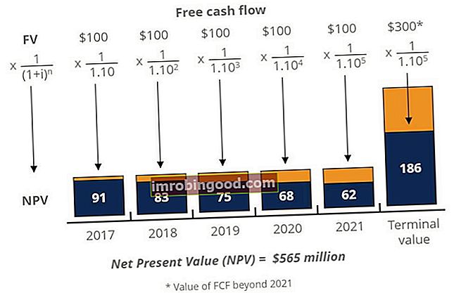 PV ir FV - pinigų grafiko diagrama